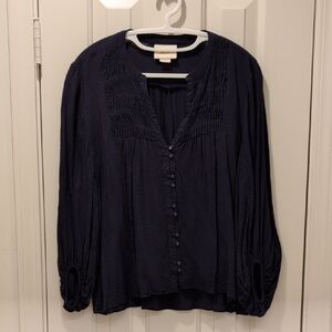 Maeve Women's Flowly Navy Blouse